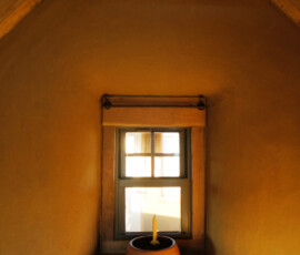 Clay plaster detail around window
